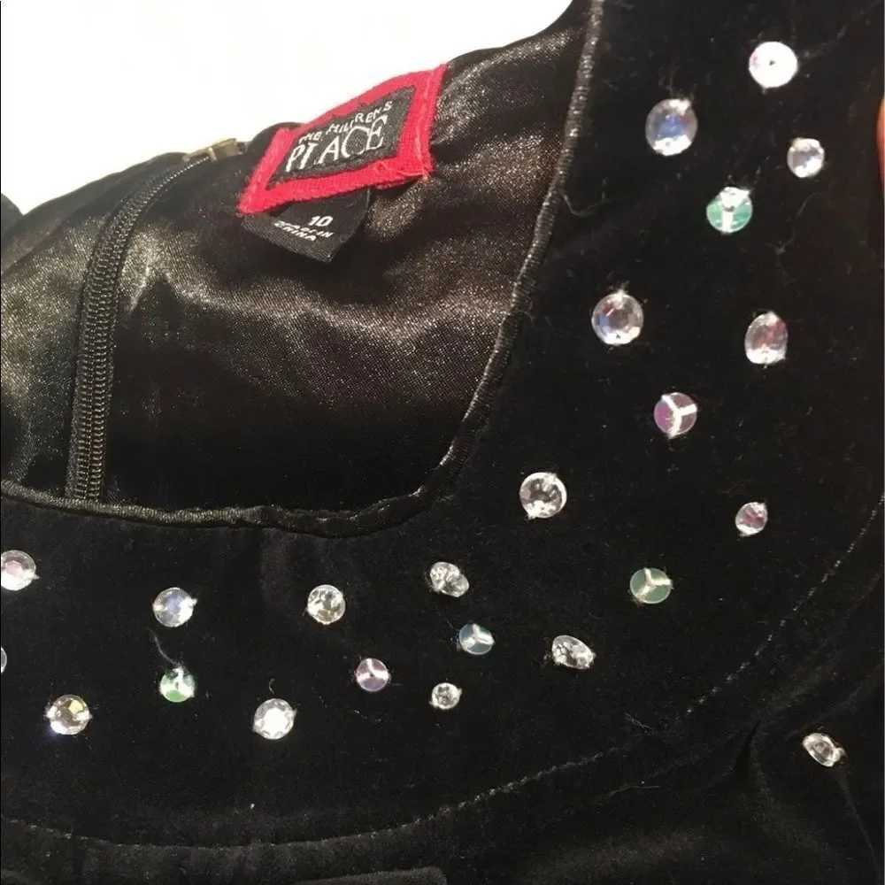 Bundle Sale 3 for $15 | Youth Size 10 Black Dress with Rhinestones